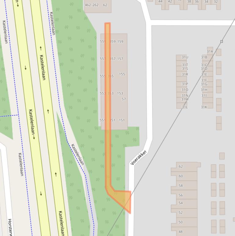 Kaart van postcodegebied 6713SJ.