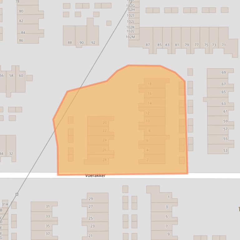 Kaart van postcodegebied 6713SN.