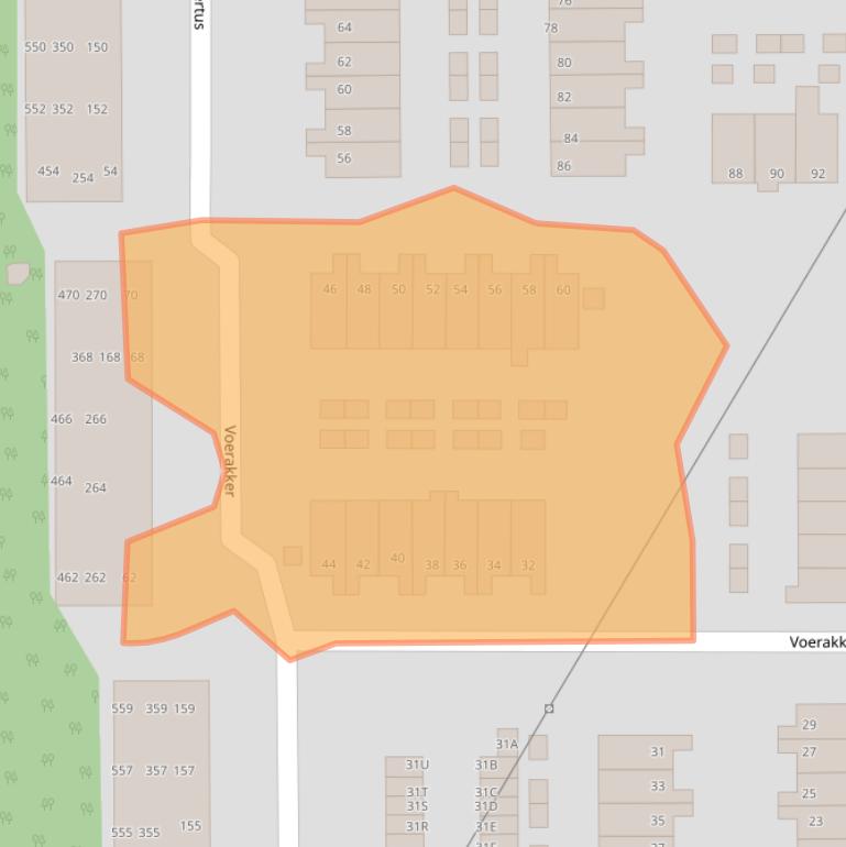 Kaart van postcodegebied 6713SP.