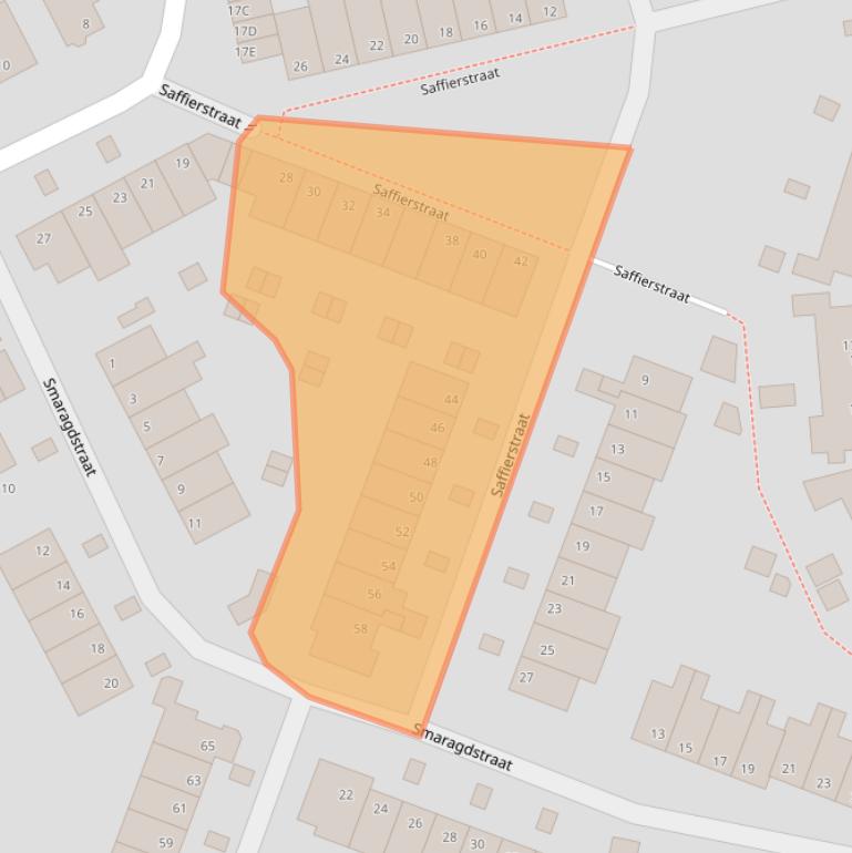 Kaart van postcodegebied 6713TD.