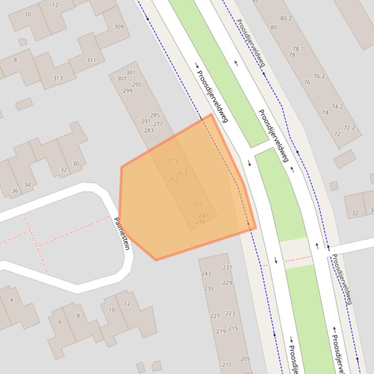 Kaart van postcodegebied 6714AG.