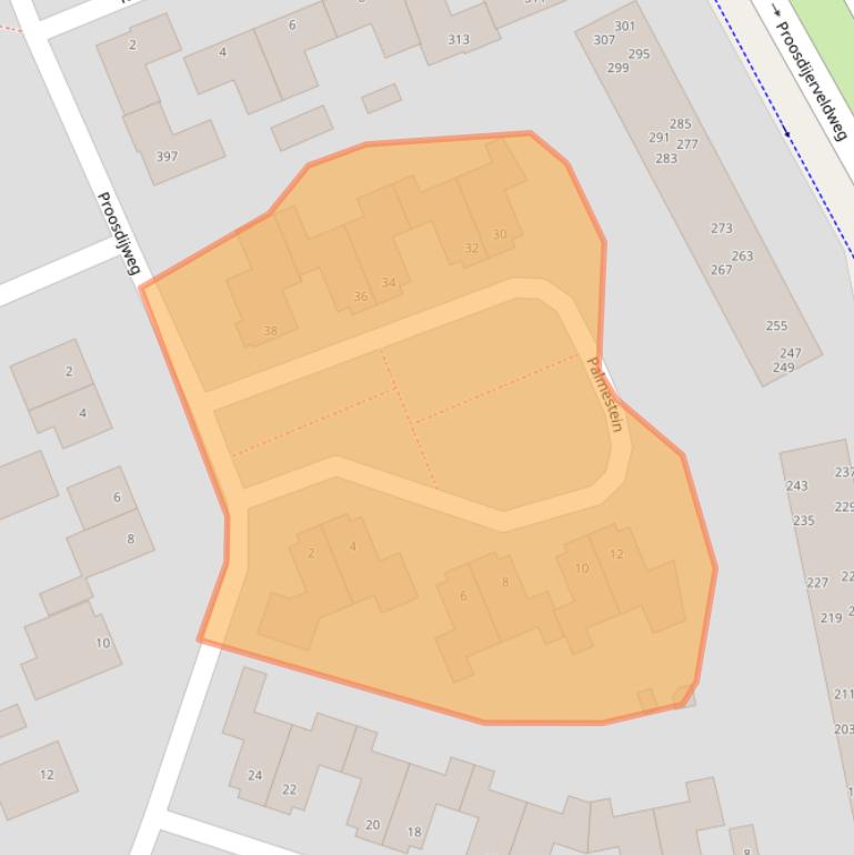 Kaart van postcodegebied 6714AX.