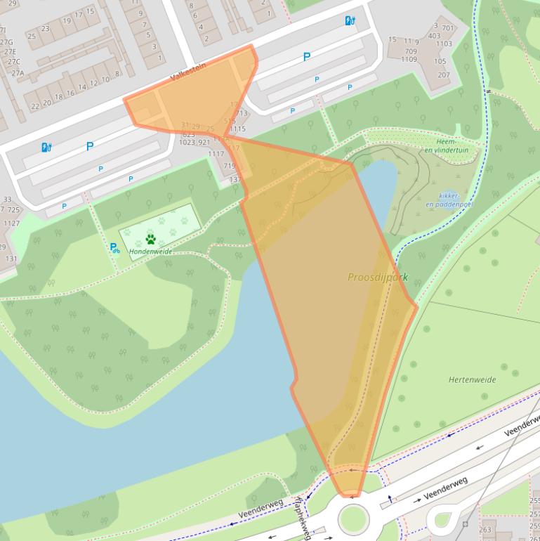 Kaart van postcodegebied 6714BD.