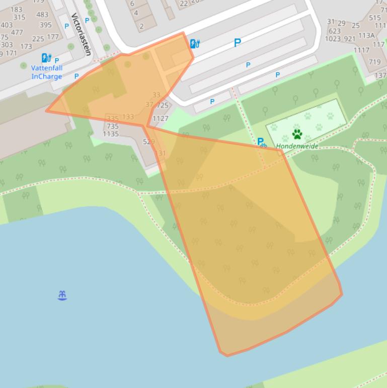 Kaart van postcodegebied 6714BH.