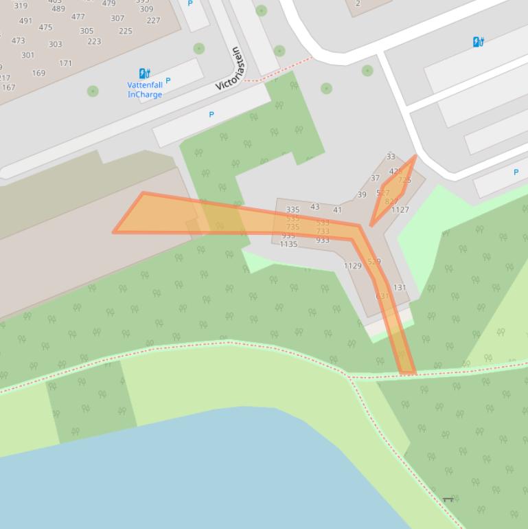 Kaart van postcodegebied 6714BJ.