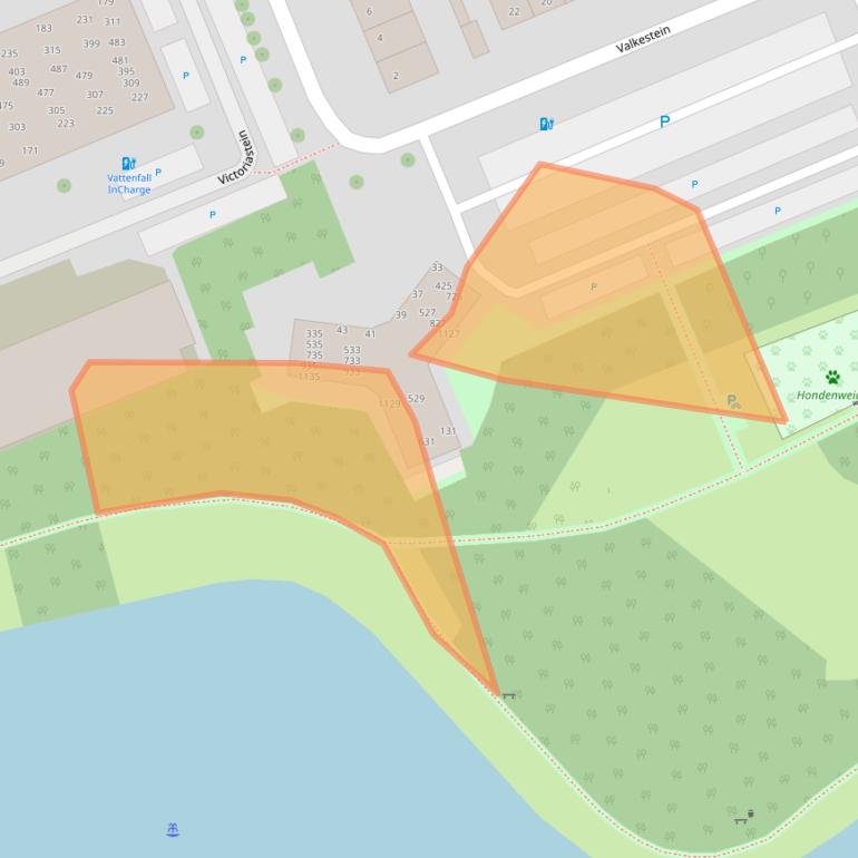 Kaart van postcodegebied 6714BK.