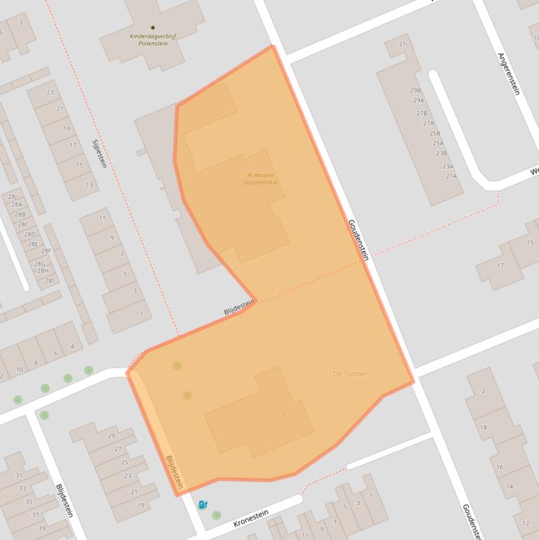 Kaart van postcodegebied 6714DA.