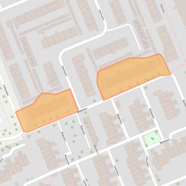 Kaart van postcodegebied 6714DJ.