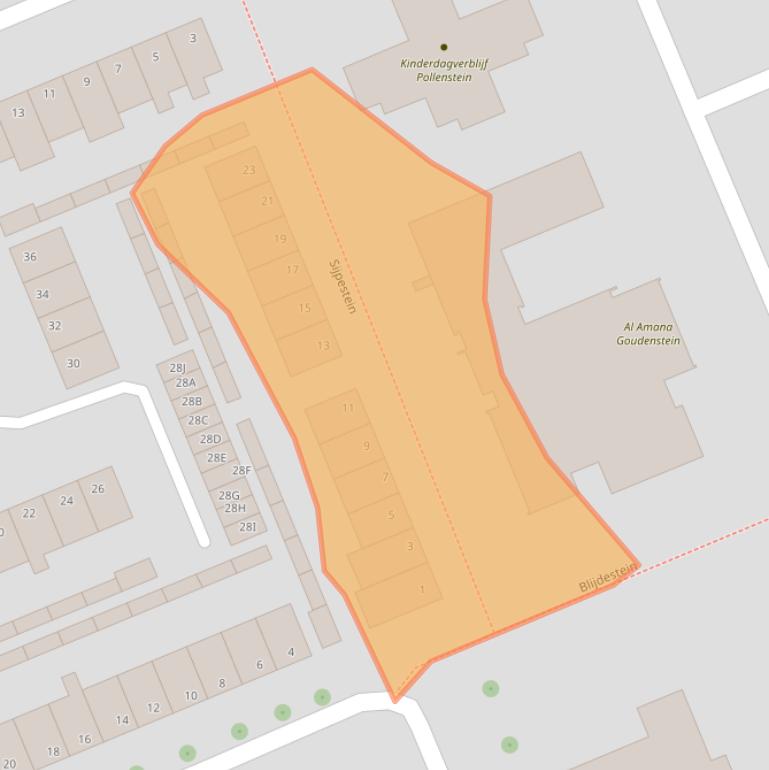 Kaart van postcodegebied 6714DM.