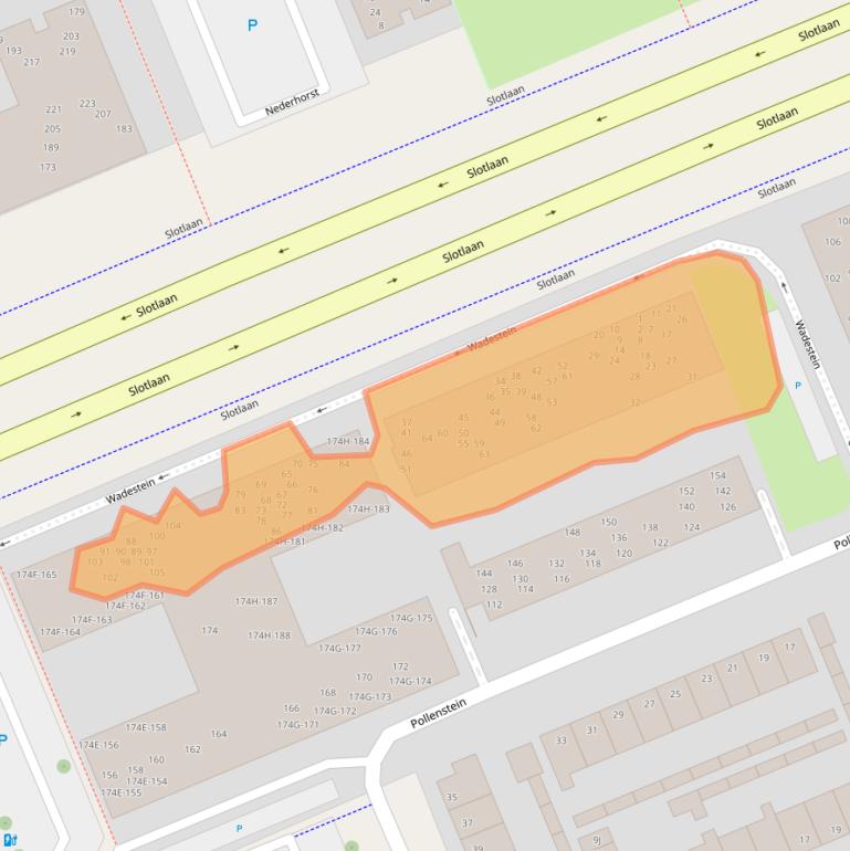 Kaart van postcodegebied 6714DW.