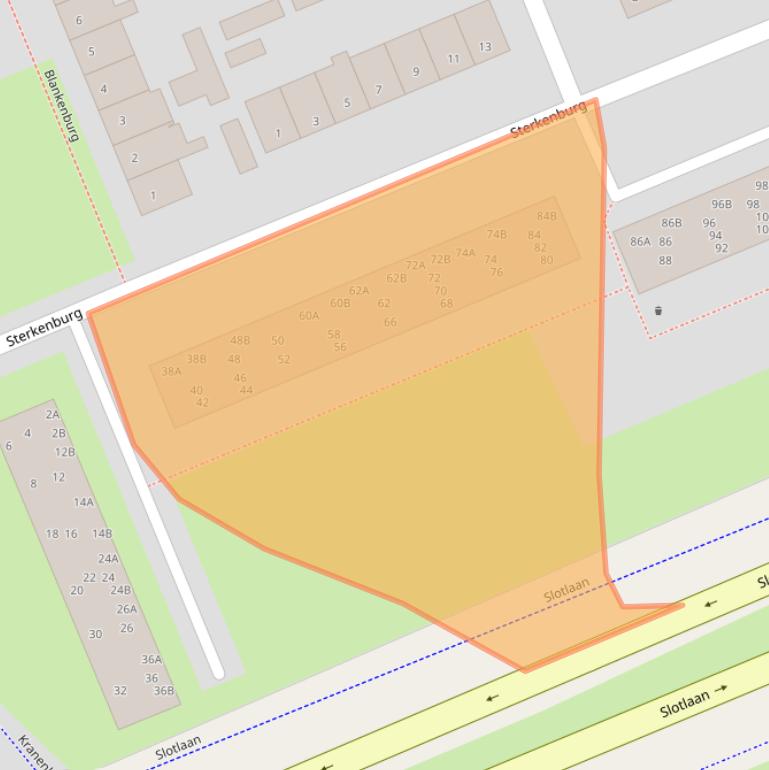Kaart van postcodegebied 6714ED.