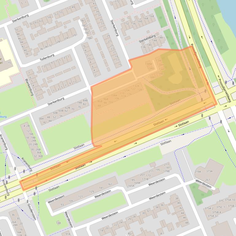 Kaart van postcodegebied 6714EG.