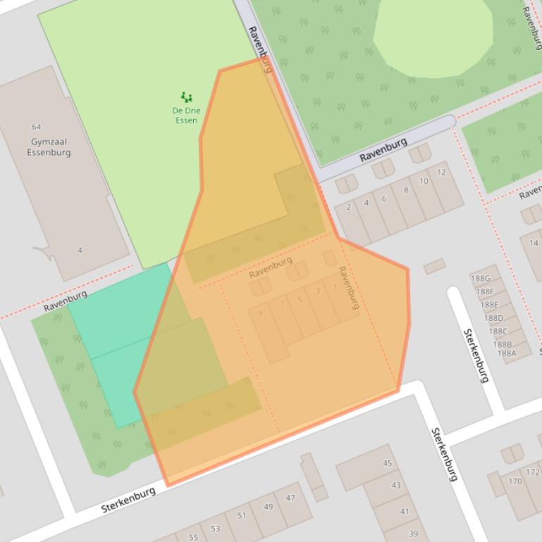 Kaart van postcodegebied 6714EP.