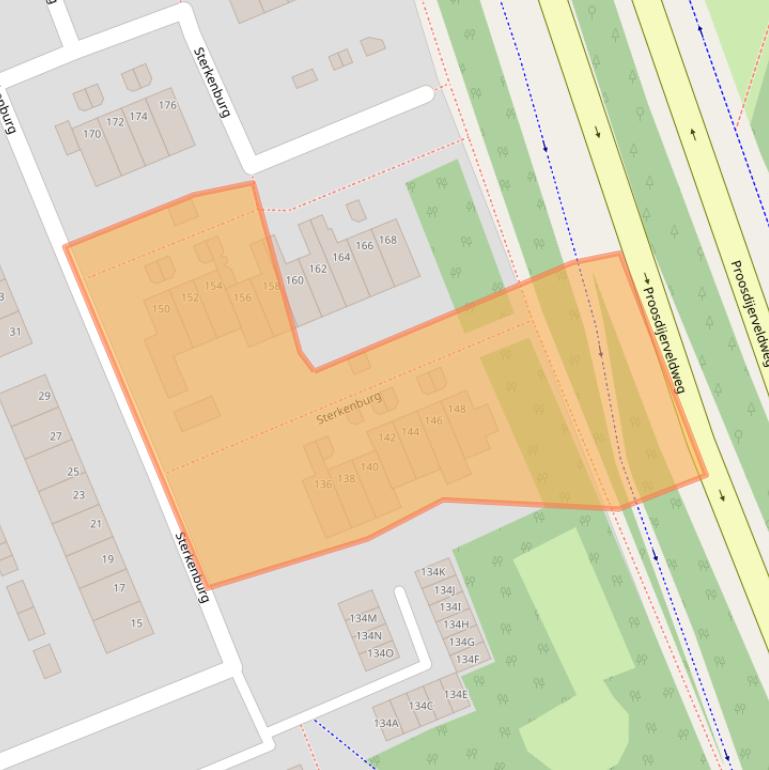 Kaart van postcodegebied 6714EX.