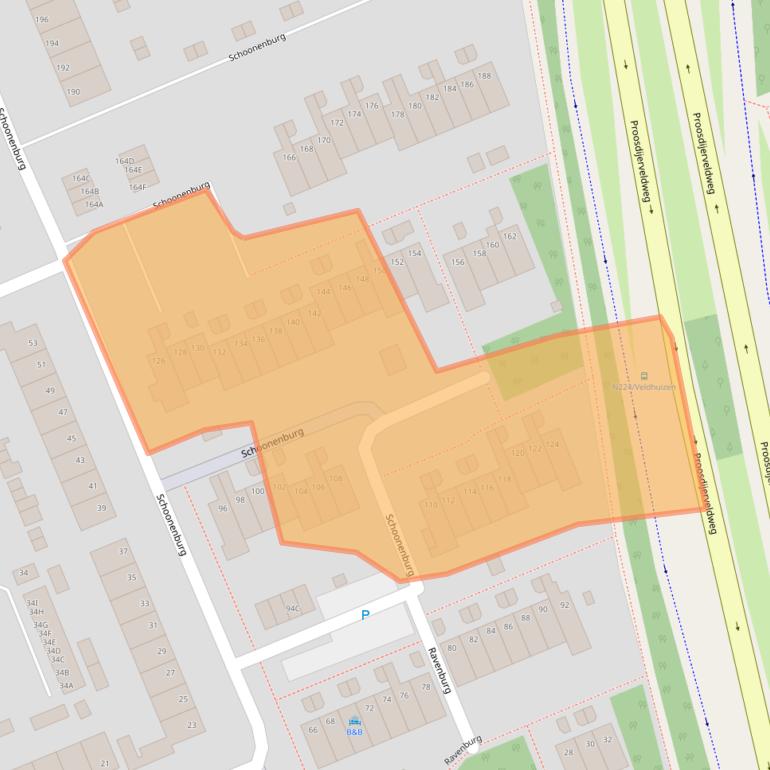 Kaart van postcodegebied 6714GE.