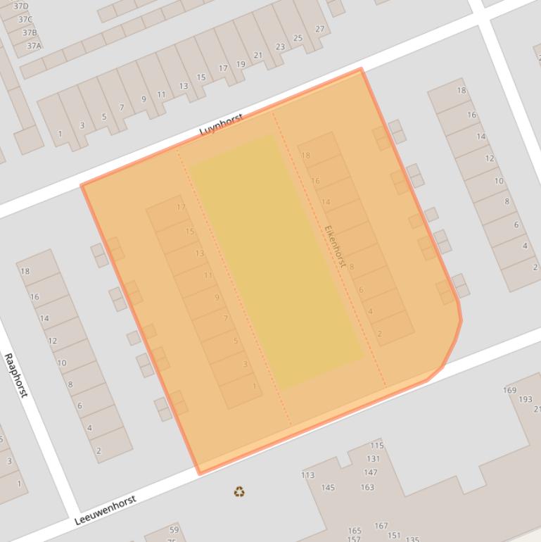 Kaart van postcodegebied 6714JC.
