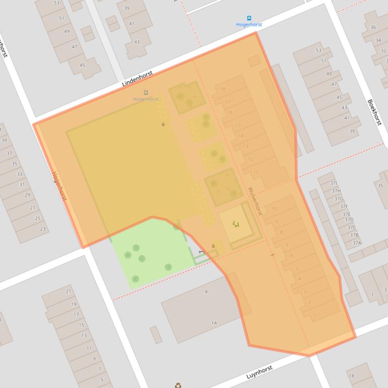 Kaart van postcodegebied 6714JP.