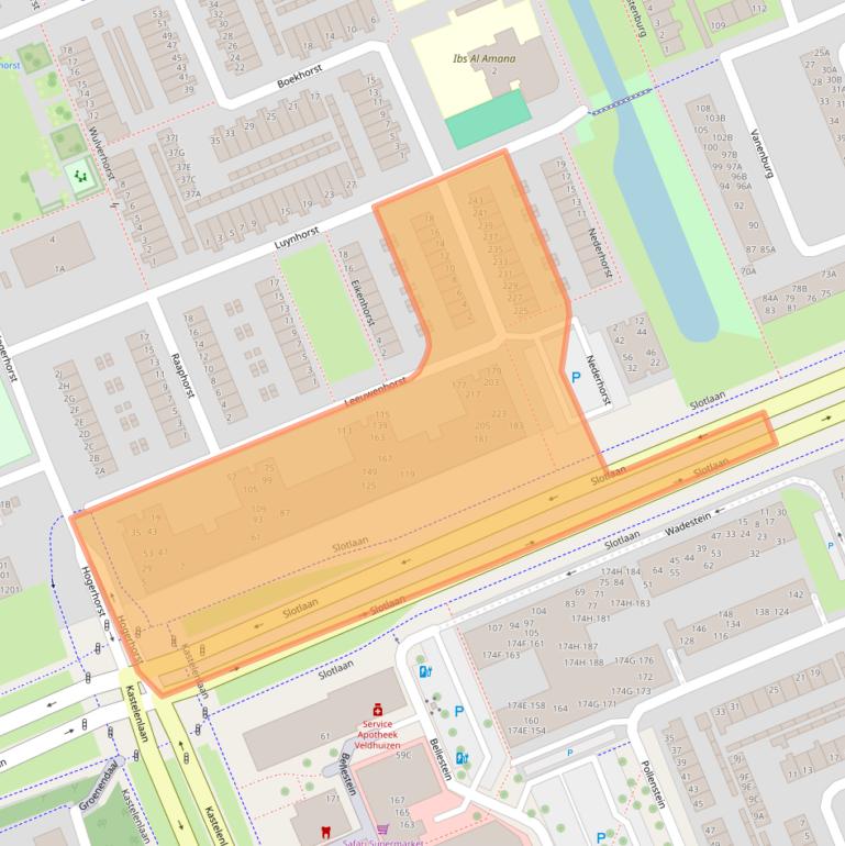 Kaart van postcodegebied 6714JX.