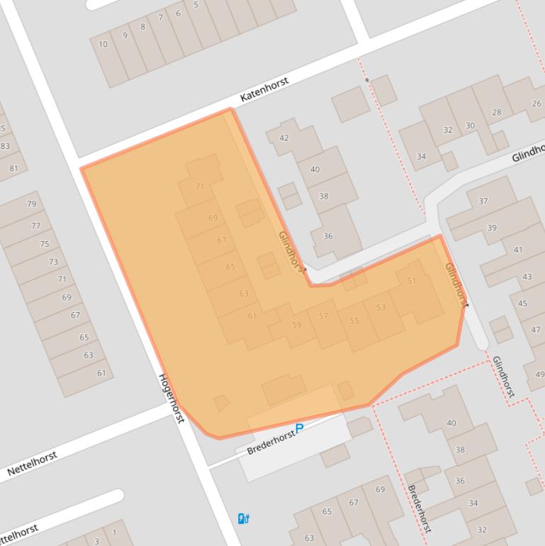 Kaart van postcodegebied 6714KH.