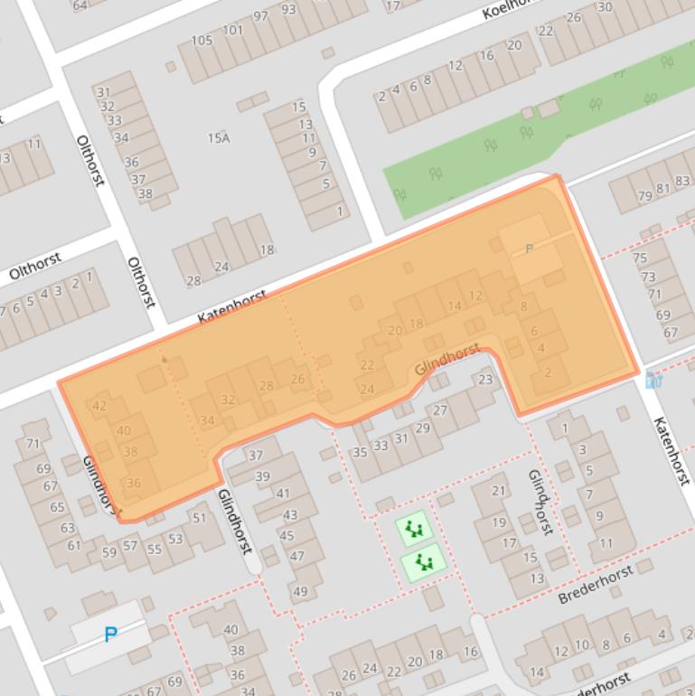 Kaart van postcodegebied 6714KJ.