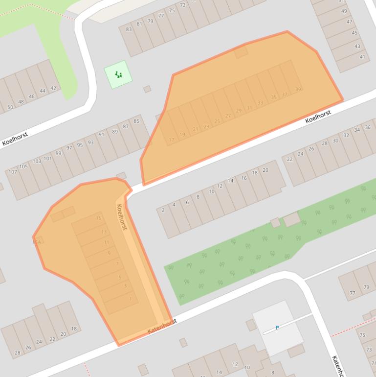 Kaart van postcodegebied 6714KL.