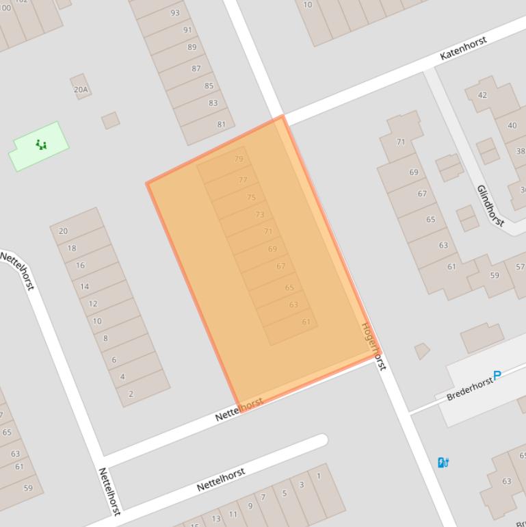 Kaart van postcodegebied 6714LC.