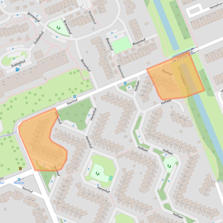 Kaart van postcodegebied 6715AE.