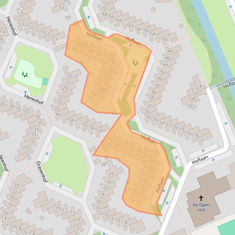 Kaart van postcodegebied 6715AG.