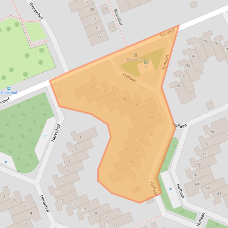 Kaart van postcodegebied 6715AH.