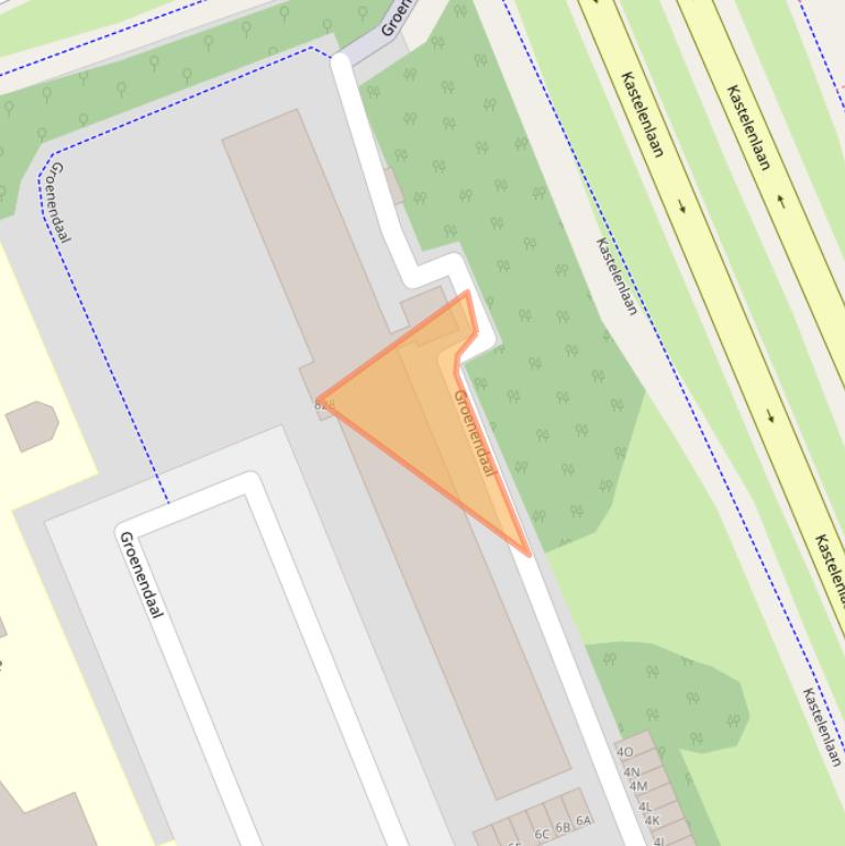 Kaart van postcodegebied 6715BH.