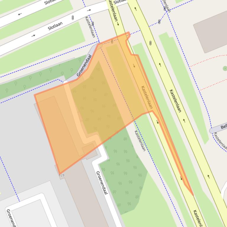 Kaart van postcodegebied 6715BJ.