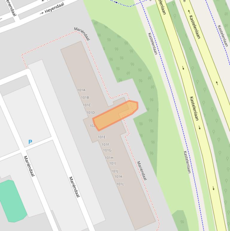 Kaart van postcodegebied 6715CC.