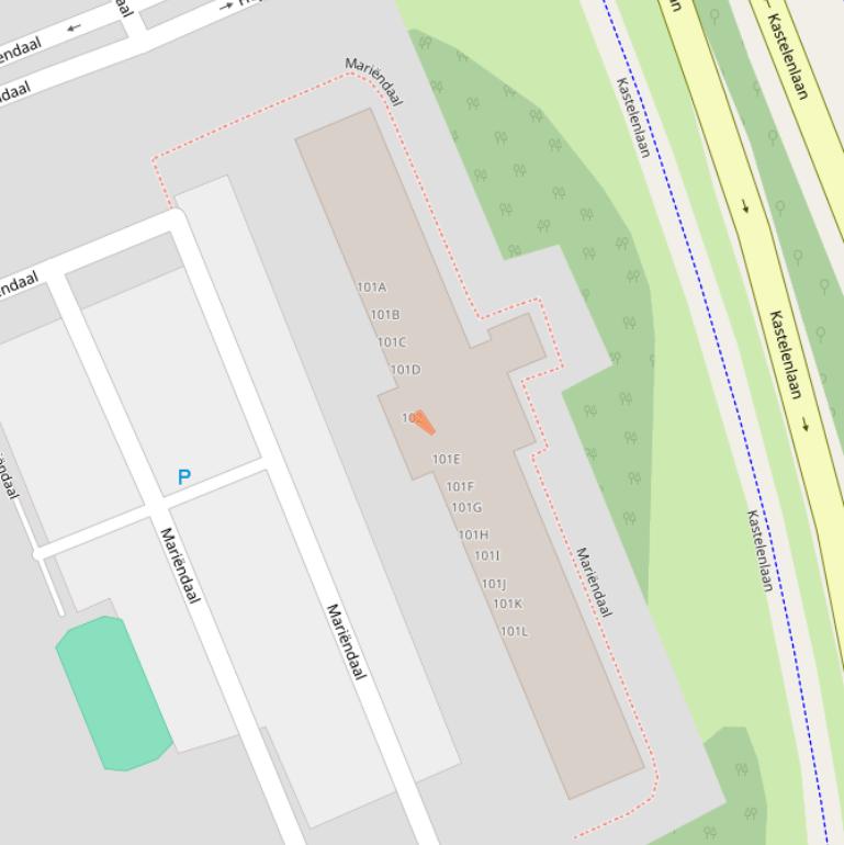 Kaart van postcodegebied 6715CE.