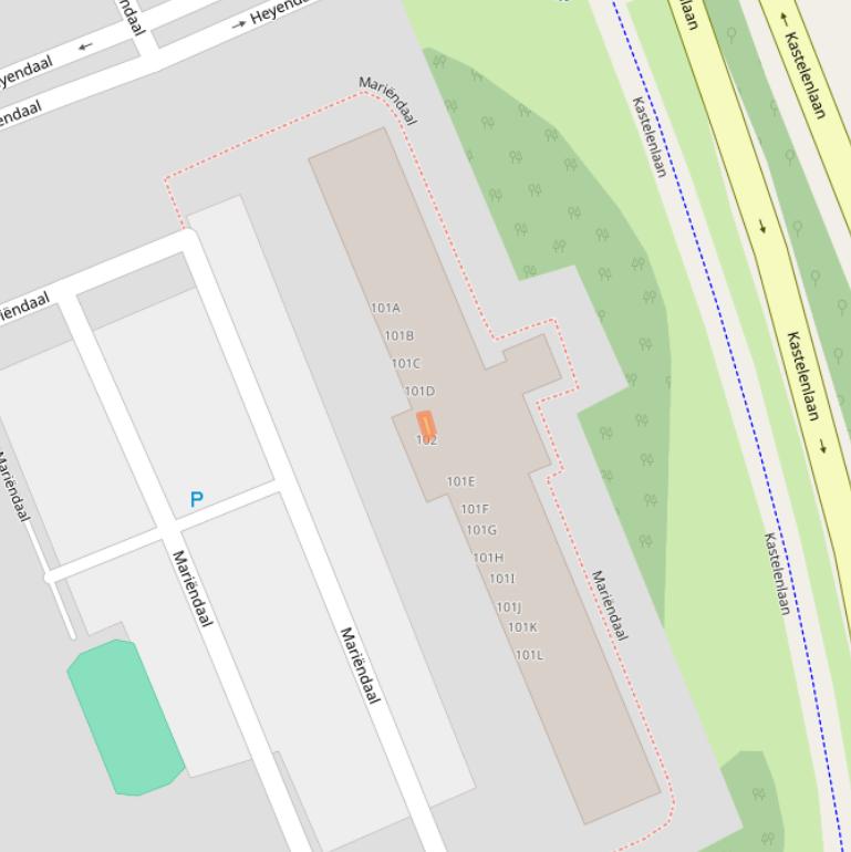 Kaart van postcodegebied 6715CG.