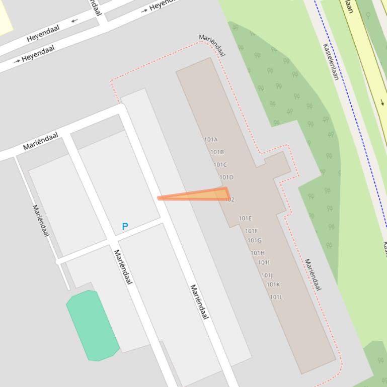 Kaart van postcodegebied 6715CH.