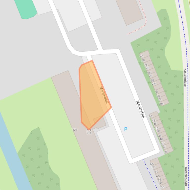 Kaart van postcodegebied 6715CK.