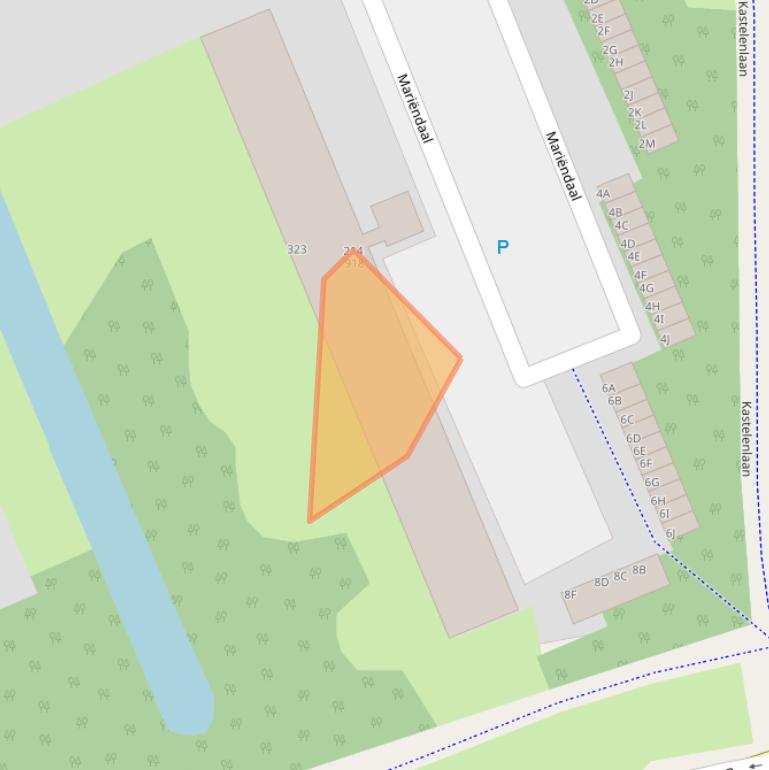 Kaart van postcodegebied 6715CN.