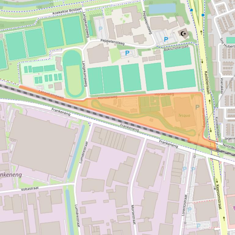 Kaart van postcodegebied 6715CT.