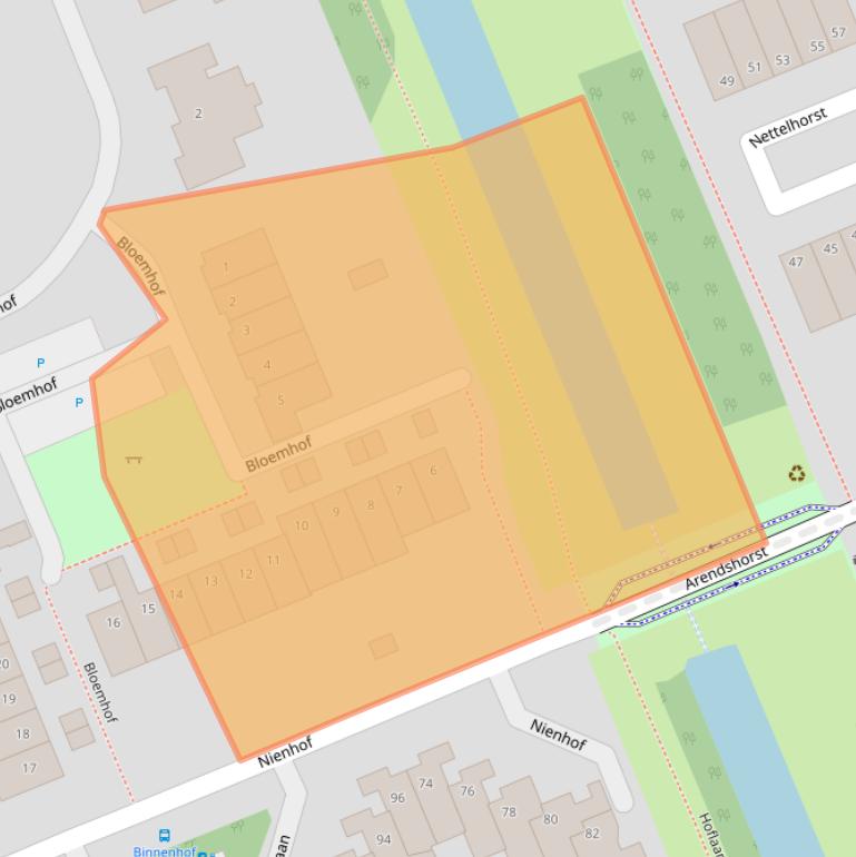 Kaart van postcodegebied 6715DA.