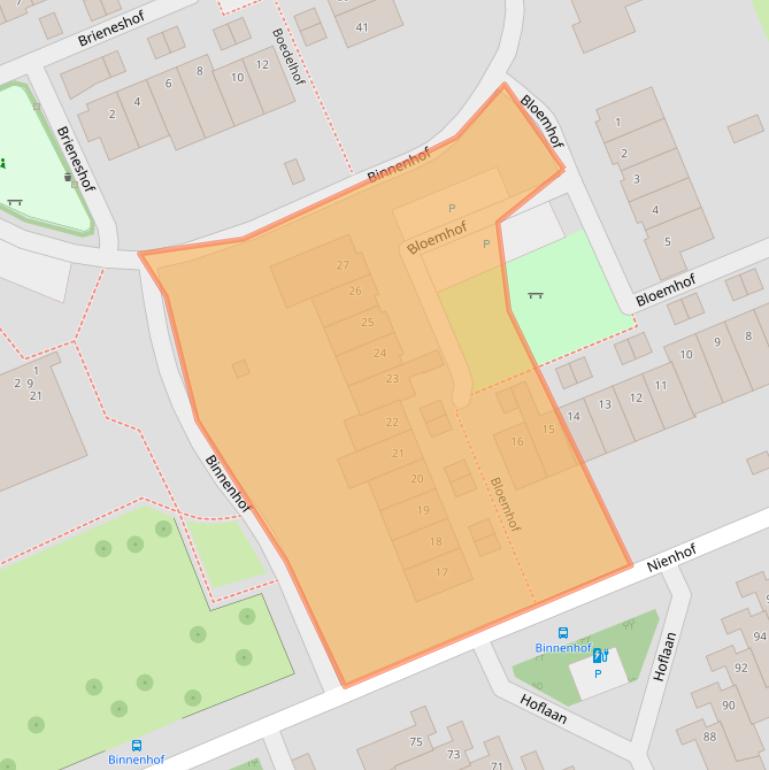 Kaart van postcodegebied 6715DB.