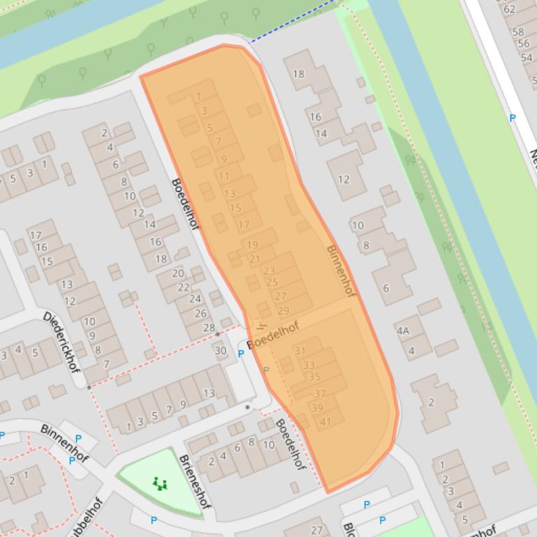 Kaart van postcodegebied 6715DH.