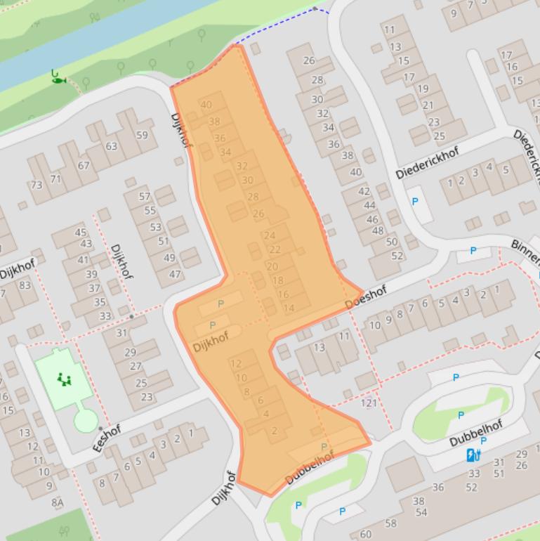 Kaart van postcodegebied 6715DX.