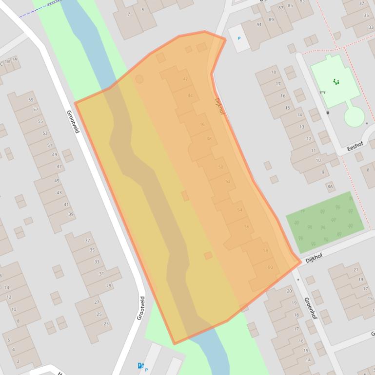 Kaart van postcodegebied 6715DZ.