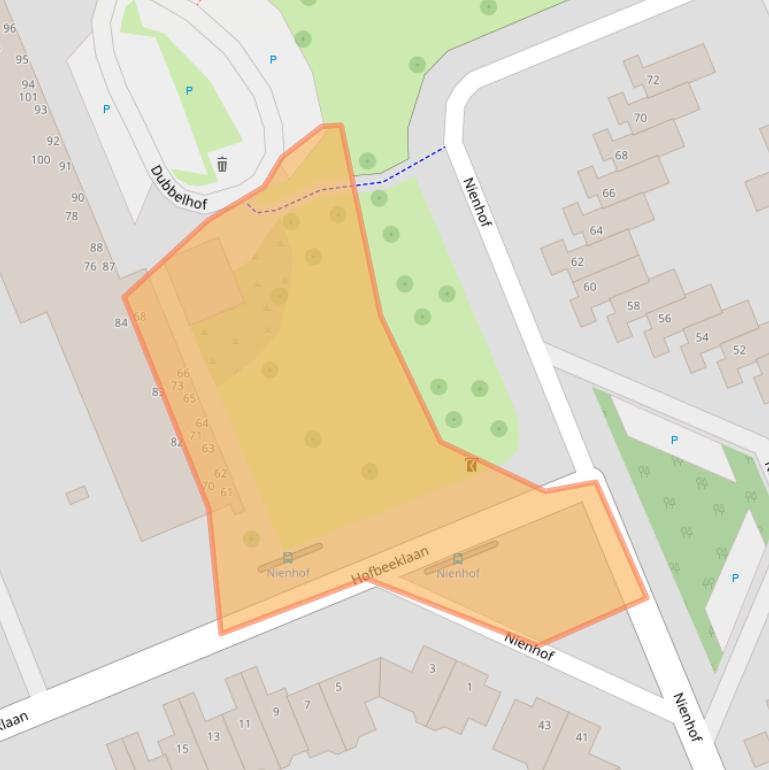 Kaart van postcodegebied 6715EG.