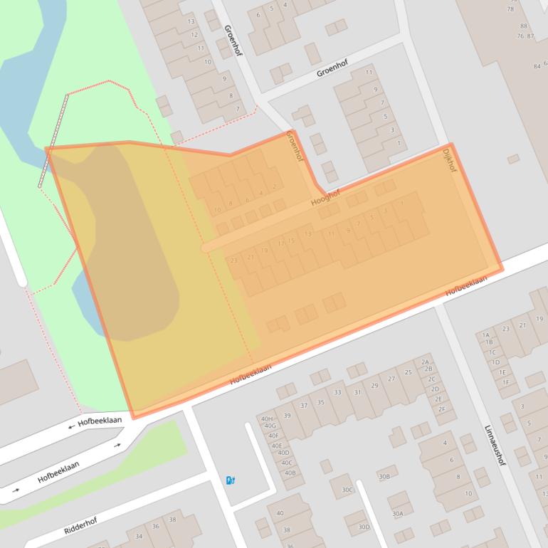 Kaart van postcodegebied 6715EK.