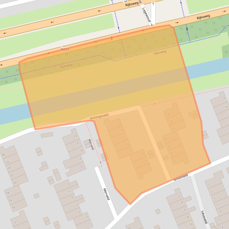 Kaart van postcodegebied 6715ER.