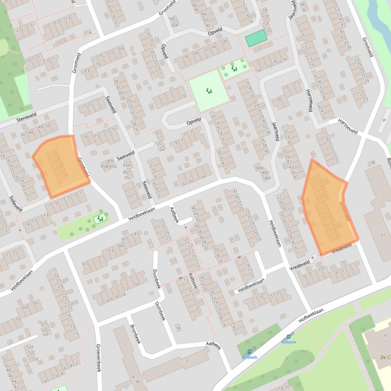 Kaart van postcodegebied 6715EW.