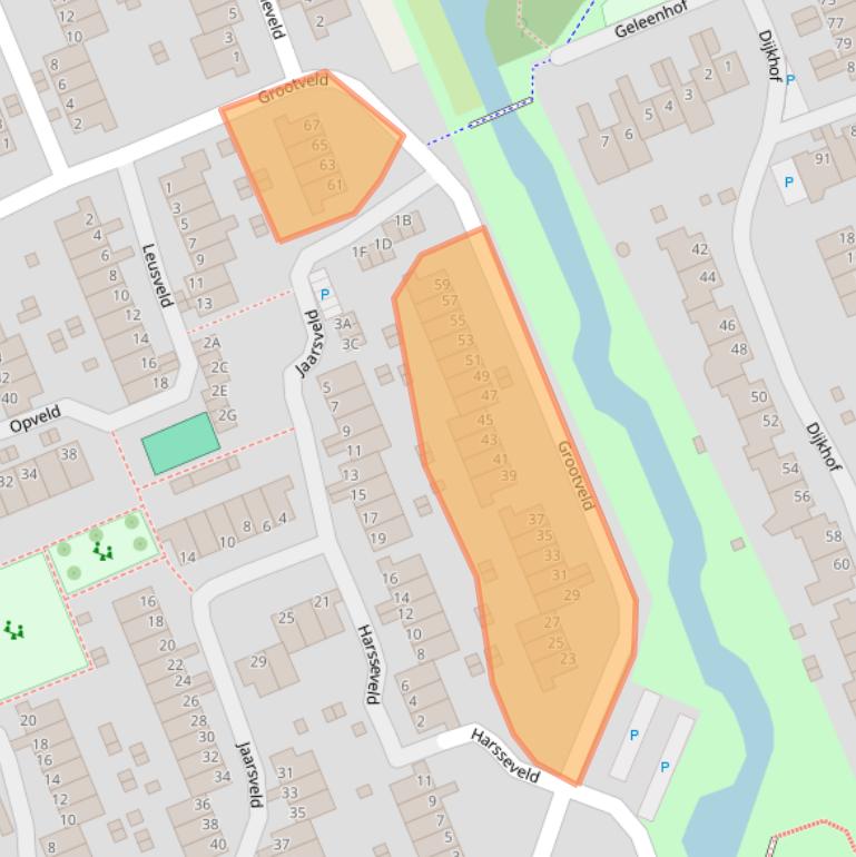 Kaart van postcodegebied 6715EX.