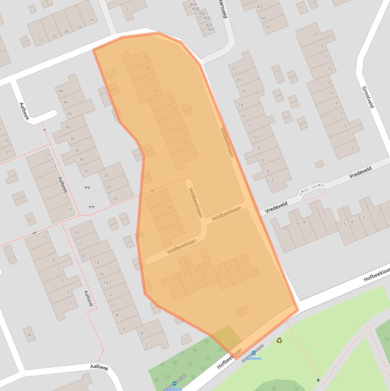 Kaart van postcodegebied 6715GC.