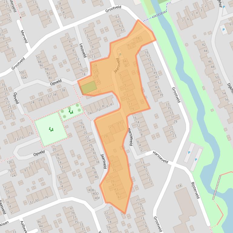 Kaart van postcodegebied 6715GG.